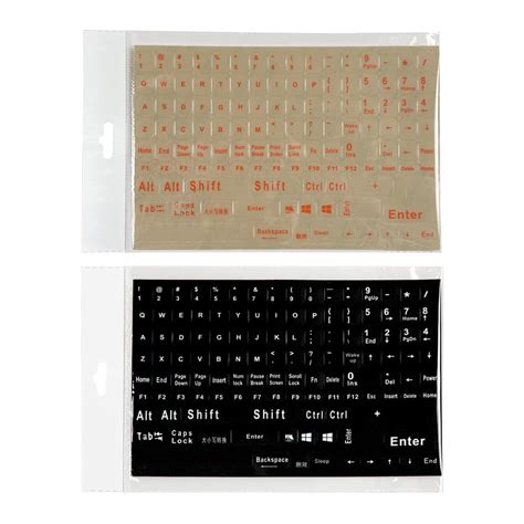 2 Sheets Universal English Keyboard Stickers Laptop Keyboard Letters ...