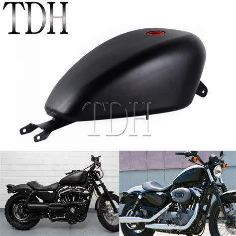 Black Motorcycle 3 3 Gallon EFI Gas Fuel Tank Oil Box Cafe Racer For