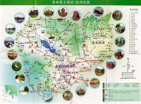 柬埔寨旅游地图全图_亚洲旅游_地之图