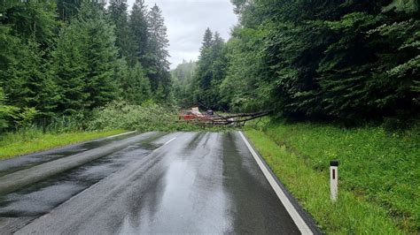 Baumbergung Auf Der B72 Freiwillige Feuerwehr Oberfeistritz