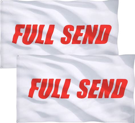 2 Pieces Full Send Flags White American Flags 5 X 3 Ft