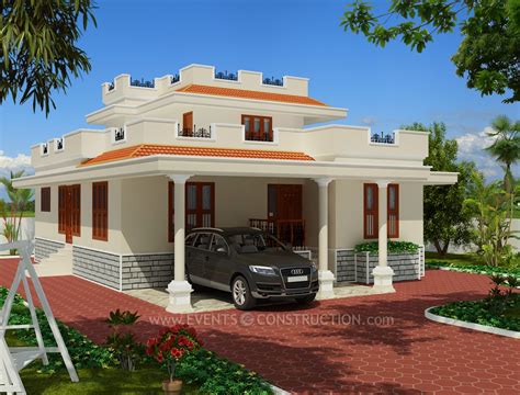 View Traditional House Elevation In Tamilnadu