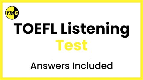 New Toefl Listening Test With Answers Youtube