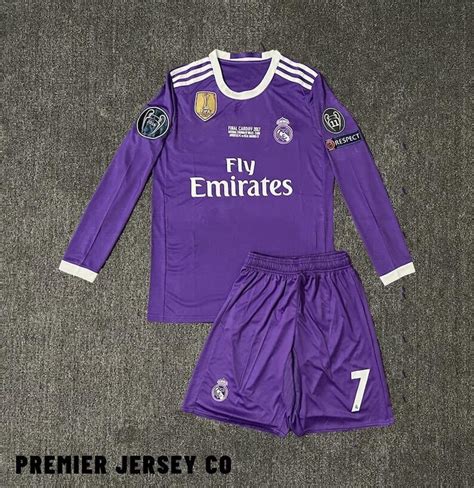 Saison Real Madrid Kit Complet Violet Ext Rieur Maillot