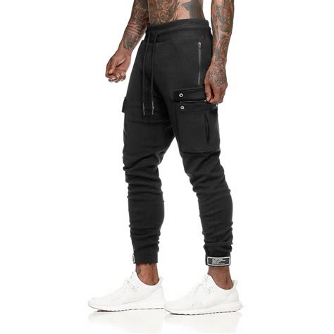 Pantalones De Jogging Para Hombre Pantalones Ajustados Con Bolsillo