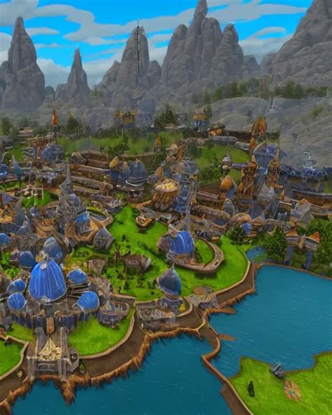 Stormwind City From World Of Warcraft Hd K Unreal Stable Diffusion