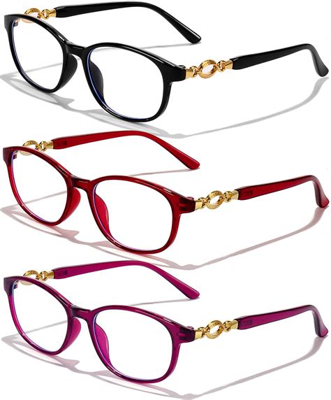 3 Pack Reading Glasses For Womenblue Light Blocking Computer Readers Eyeglasses Anti Glare Uv