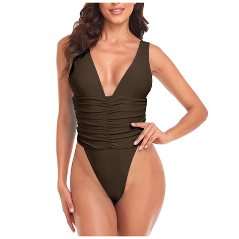 Ersazi Womens Swimsuits One Piece Fashion Backless One Piece Swimwear