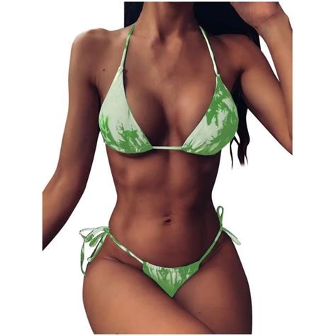 Maillot De Bain Ensemble Bikini Réglable Bandage Décontracté