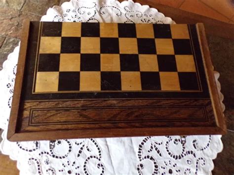 Ancien Jeu Backgammon Dames Boite En Bois Jeu De Soci T Xxe Si Cle Eur