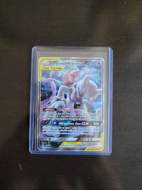 Mavin Mewtwo And Mew Gx Tag Team Sm191 Promo Pokemon Card