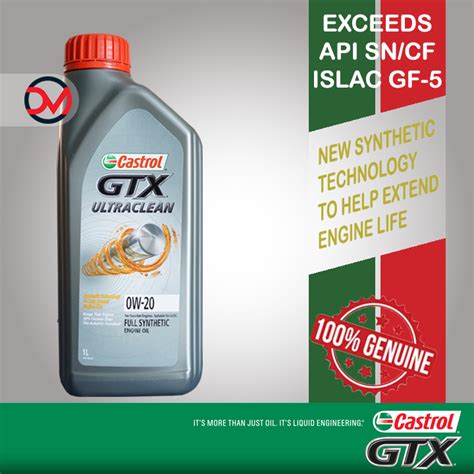 Jual Castrol GTX ULTRACLEAN 0W 20 1L Shopee Indonesia