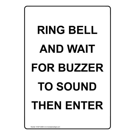 Vertical Sign Information Ring Bell And Wait For Buzzer To Sound