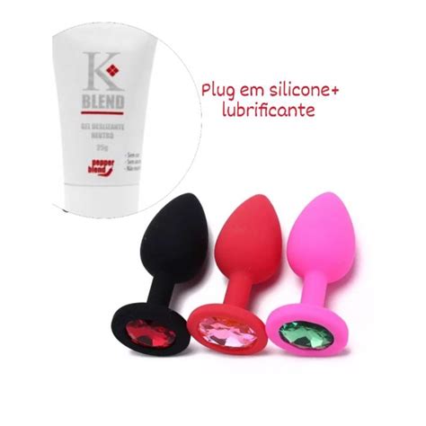 Kit Plug P Anal Iniciante Toque Aveludado Em Silicone Lubrificante
