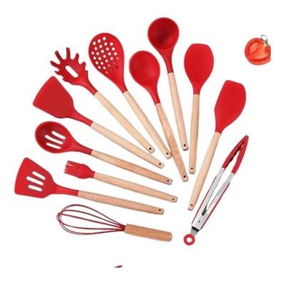 Generico Kit Utencilios De Cocina Set Cucharones Utencilios Madera