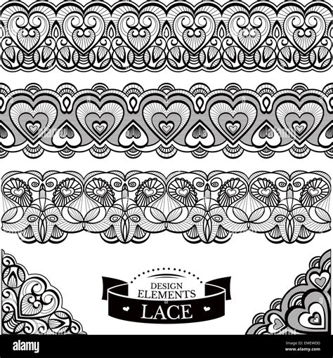 Set of lace patterns Stock Vector Image & Art - Alamy