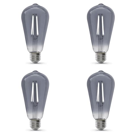 Feit Electric 25 Watt Eq Daylight St19 E26 Base Dimmable Vintage Smoke Glass Filament Led