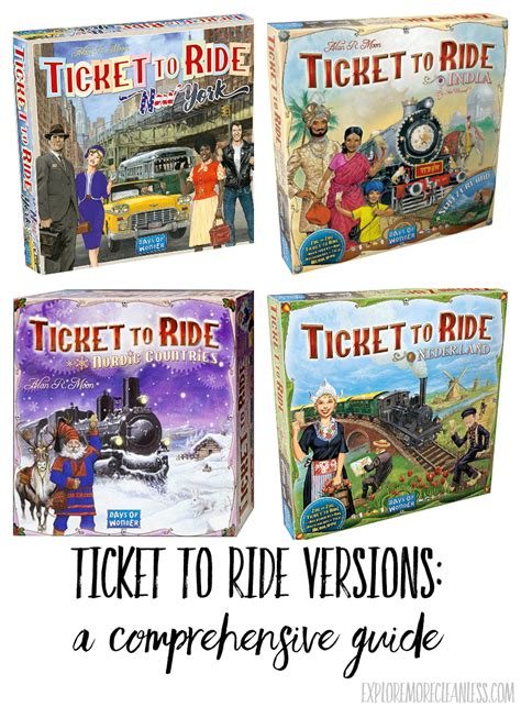 Ticket To Ride Versions Comprehensive Guide Explore More Clean Less