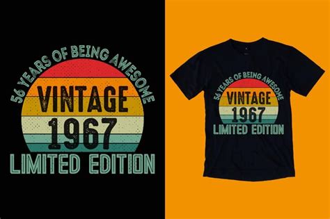 Jahre Sind Ein Tolles Vintage Geburtstags T Shirt Design Premium