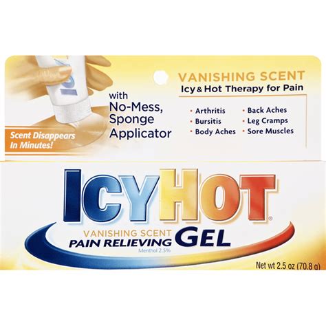 Icy Hot Pain Relieving Gel Vanishing Scent Oz Delivery Or Pickup