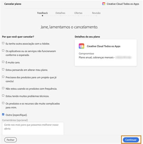 Como cancelar a versão de avaliação ou assinatura da Adobe