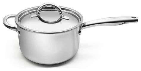 4 Quart Triple Ply Stainless Steel Saucepan With Lid Modern Saucepans By Mega Casa Inc