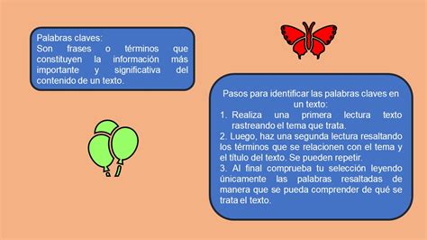 Lenguaje Identificar Las Palabras Claves De Un Texto