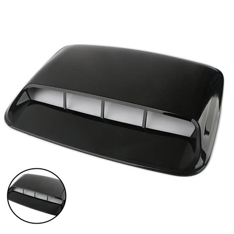 Pcs Black Car Decorative Air Flow Intake Hood Scoop Vent Bonnet Cover