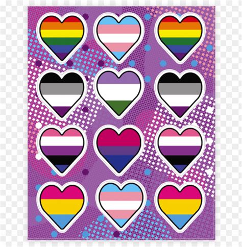 Free Download Hd Png Sexuality Pride Flag Stickerdecal Sheet All Sexualities Flags Png