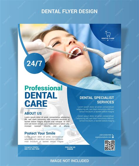 Premium Vector | Vector medical healthcare dental flyer design template