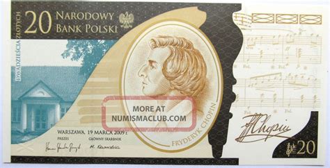 Poland Zlotych F Chopin Commemorative Unc In Folder