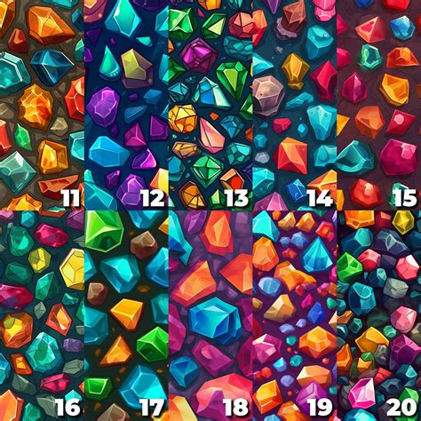 20 Seamless Video Game Gem Patterns Video Game Art Art Prints