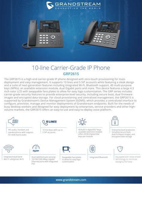 Voip Gray Grp2615 Grandstream Grp2615 Ip Phone At Best Price In New Delhi