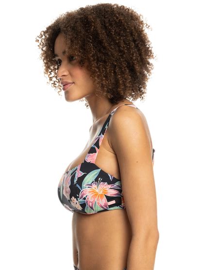 Womens Printed Beach Classics D Cup Underwired Bikini Top Roxy