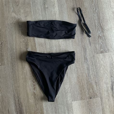 Skims Bandeau Bikini Top Mid Waist Bikini Bottoms Gem