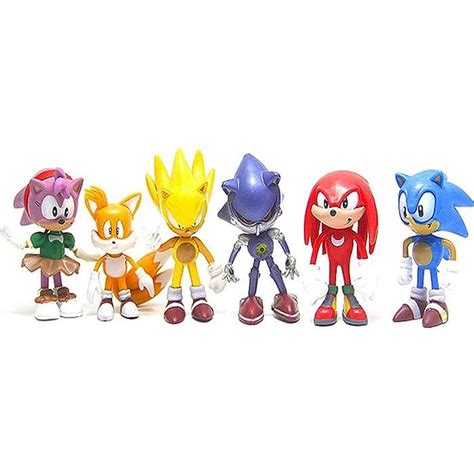 Buy 6 Pcs Sonic The Hedgehog Action Figures Characters Cake Topper