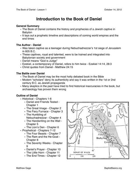 The book of daniel summary - matterstor