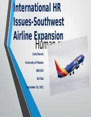 International Hr Issues Southwest Airline Expansion Carla Francis