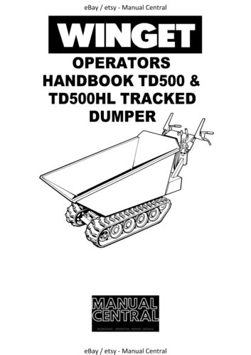 Winget Honda Td500 Td500hl Tracked Dumper Operator And Parts Manual Ebay