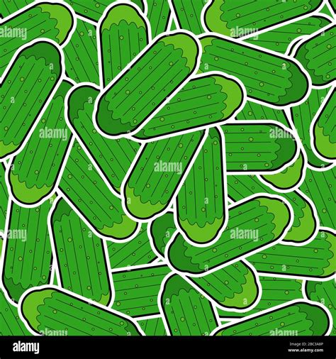 Cucumber Pattern Seamless Vegetable Background Cucumbers Ornament