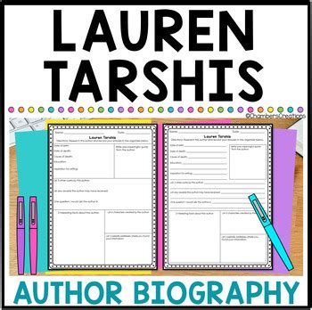 Lauren Tarshis Author Biography Research Outline (I Survived) | TPT