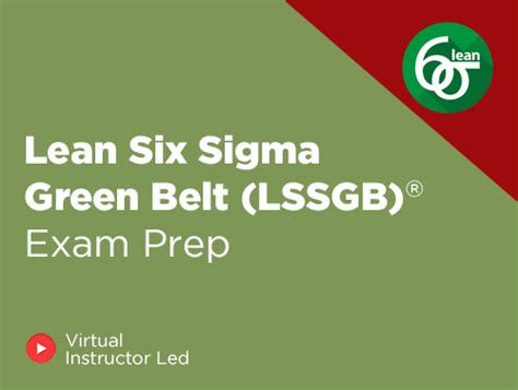 Lean Six Sigma Green Belt LSSGB Red Learning