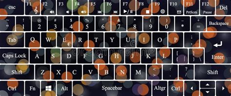 Qwerty Keyboard Layout Buttons And Keys With Characters Of Latin