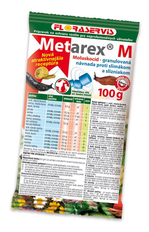 METAREX M 100g Floraservis Granulovaná Návnada proti Slizniakom a