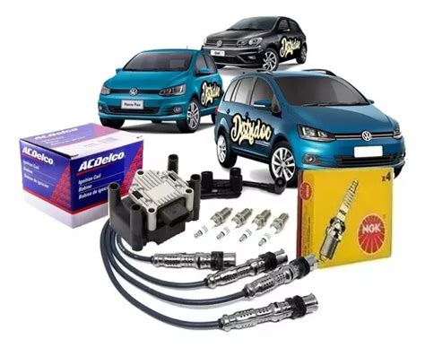 Kit Bobina Cables Bujias Ngk Vw Gol Trend Suran Fox Voyage