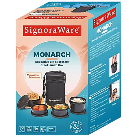 Buy Signoraware Monarch Executive Big Microsafe Lunch Box With Bag