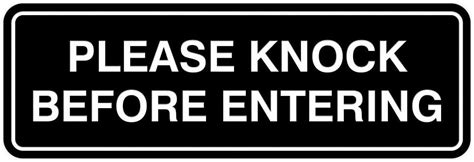 Please Knock Sign For Door Sticker 2pk Knock Before