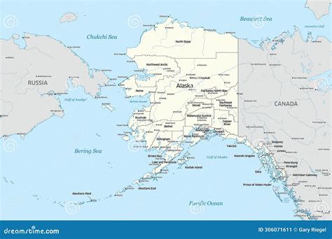 Counties Of Alaska Political Map Royalty-Free Stock Photography ...