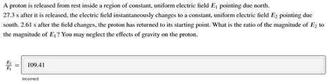 SOLVED A Proton Is Released From Rest Inside Region Of Constant