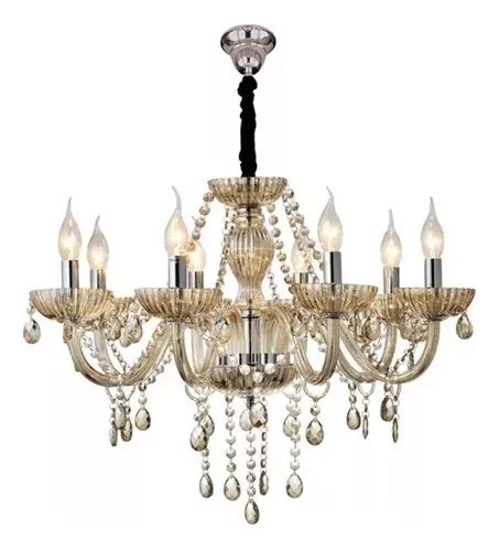 Lustre Maria Tereza Bra Os Cristal Candelabro Champanhe Frete Gr Tis